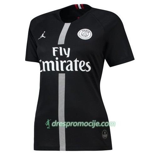 Paris Saint-Germain Dres Jodan Crno Ženska Treći 2018/19 Kratkih Rukava Paris Saint-Germain Dres Jodan Crno Ženska Treći 2018/19 Kratkih Rukava